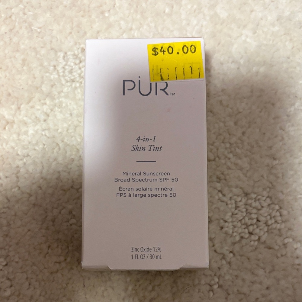 New in Box PUR 4-in-1 Skin Tint with SPF 50 Protection Shade LN2